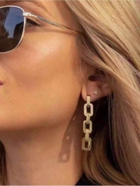 Eddie Borgo Jewelry - NWT Eddie Borgo 12k Gold Chain-Link Drop Earrings - Women's Fashion Jewelry